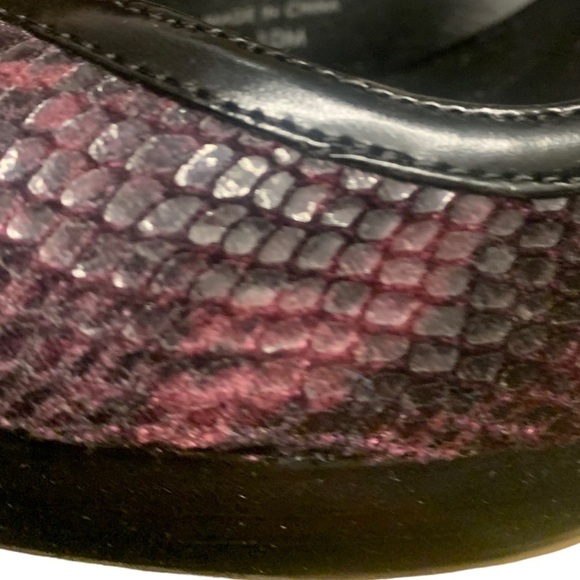 Tahari | PeepToe Purple Black Platform Heels Size 10M Scales - Picture 7 of 9